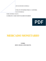 MONEDA Y BANCA Mercado Monetario