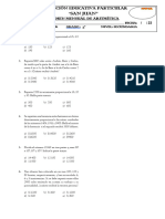 Examen Bimestral Aritmetica Tercero Segundo Bimestre