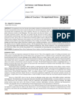 Development and Validation of Teachers' Occupational Stress Scale