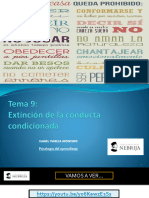 TEMA 9 - Extinción de La Conducta Condicionada