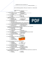 Science 10 Summative Test q1 Module 1