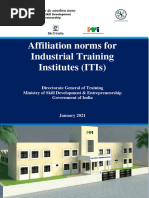 Affiliation Norms For Industrial Training Institutes (Itis)