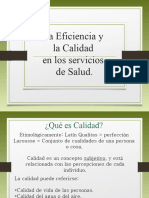 Eficiencia y Calidad en Salud