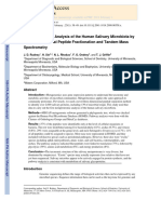 A Metaproteomic Analysis of The Human Salivary Microbiota