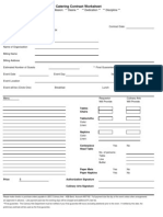 Catering Contract Template