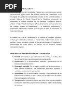 El Sistema Nacional de Contabilidad Es El Conjunto de Principios