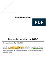 Tax Remedies