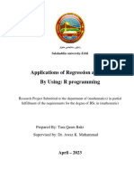 Applications of Regression Analysis by Using R Programming - Tara Qasm Bakr