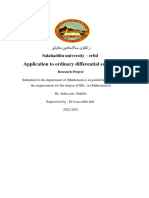 Application To Ordinary Differential Equation - Helin Aziz Abdulla