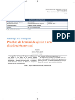 Pruebas de Bondad de Ajuste A Una Distribución Normal