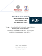 2020 - TFG - Apego y Educación Infantil. Explorando Las Posibilidades Desde El Punto de Vista Docente