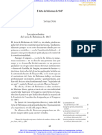 Los Antecedentes Del Acta de Reformas de 1847