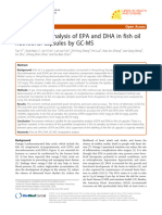 Comparative Analysis of EPA and DHA in Fish Oil Nutritional Capsules by GC-MS