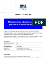 Heparin Dose Adjustment in The Prescence of Renal Impairment