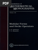 (Translations of Mathematical Monographs) A. N. Andrianov and v. G. Zhuravlev - Modular Forms and Hecke Operators (1995, American Mathematical Society)