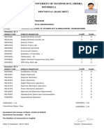 Provisional Grade Sheet: 1921310106 Debabrata Pradhan