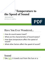 Effect of Temperature To The Speed of Sound