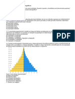 Exercícios Sobre Conceitos Demográficos