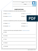 Atividade de Portugues Substantivos 4 Ou 5 Ano Respostas