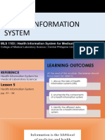 Lesson 5 HIS - Health Information System