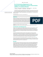 Role of Intravenous Magnesium in The Management of Moderate To Severe Exacerbation of Asthma: A Literature Review