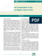 Regional Cooperation in The Eurasian Region: Role of SCO