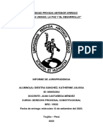 Informe de Jurisprudencia - Diestra Sanchez Katherine Julissa - Derecho Procesal Constitucional