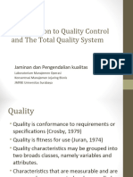 Introduction To Quality Control and The Total