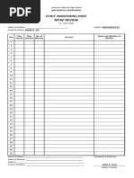 Study Monitoring Sheetsms