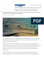 How To Plan and Design A Lab To Be Best Optimized