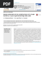 Manejo Endoscópico de Las Complicaciones en La Cirugía Bariátrica