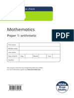 Year 4 Autumn Paper 1 Arithmetic 2022