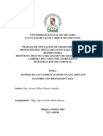 Manejo de Las Complicaciones en Los Adultos Mayores Con Bronquiectasia