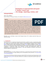 Sampling and Randomisation in Experimental and Quasi Experimental Call Studies Issues and Recommendations For Design Reporting Review and Interpretation