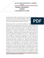 Conferencias de Londres 1946 Lecciones Montessori