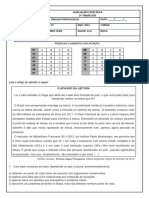 Avaliação 9º Ano 2º Trimestre - LINGUA PORTUGUESA