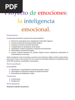 Proyecto de Emociones.1° Año.