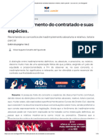 Inadimplemento Contratual Absoluto e Relativo, Total e Parcial