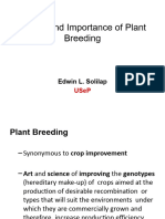 Nature and Importance of Plant Breeding