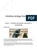 Aula 4 - A História Da História, Discutindo A Antiguidade