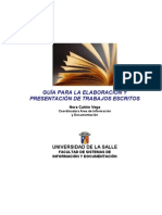 Guia para La Elaboración y Presentación de Trabajos Escritos