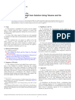 Recovery of Asphalt From Solution Using Toluene and The Rotary Evaporator