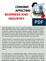 Socio Economic Factors Affecting Business and Industry