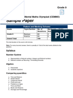 MMO Sample Papers For Class 9