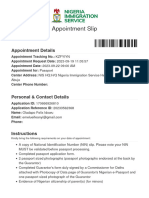 Appointment Slip