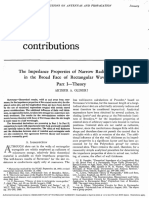 The Impedance Properties of Narrow Radiating Slots in The Broad Face of Rectangular Waveguide Part I - Theory