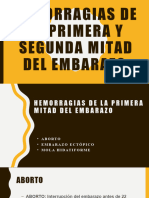 Hemorragias de La Primera y Segunda Mitad de Embarazo