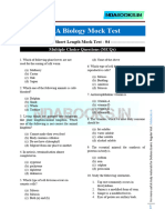 NDA Biology Minor Mock Test 04