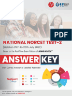 National Norcet Test-2 (Answer Key)