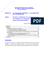 Modulo IV Tema 4 - La Evaluacion Funcional y La Planificacion de La Intervencion